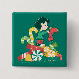 Bóton Quadrado 5.08cm Amendoins Lucy the More the Merrier