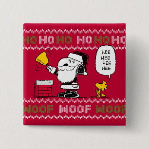 Bóton Quadrado 5.08cm Amendoins Snoopy & Woodstock Papais noeis Bell R