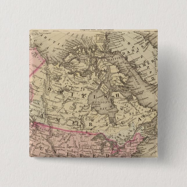 Bóton Quadrado 5.08cm América do Norte 19 (Frente)