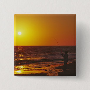 Bóton Quadrado 5.08cm América do Norte, EUA, Flórida, Ilha Sanibel.