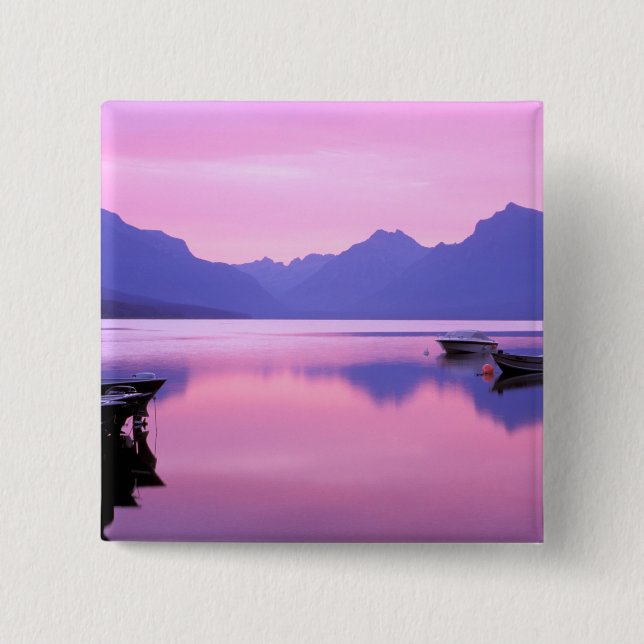 Bóton Quadrado 5.08cm América do Norte, EUA, Montana, Glacier National (Frente)