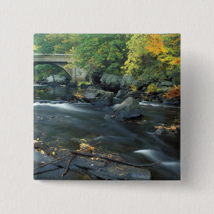 Bóton Quadrado 5.08cm América do Norte, EUA, NH, A ponte em Packers