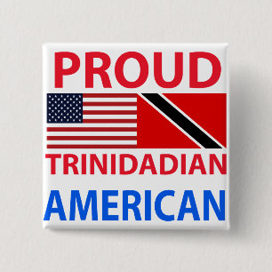 Bóton Quadrado 5.08cm Americano de Trindade e Tobago orgulhoso