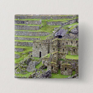 Bóton Quadrado 5.08cm Américas, Peru, Machu Picchu. O antigo 2