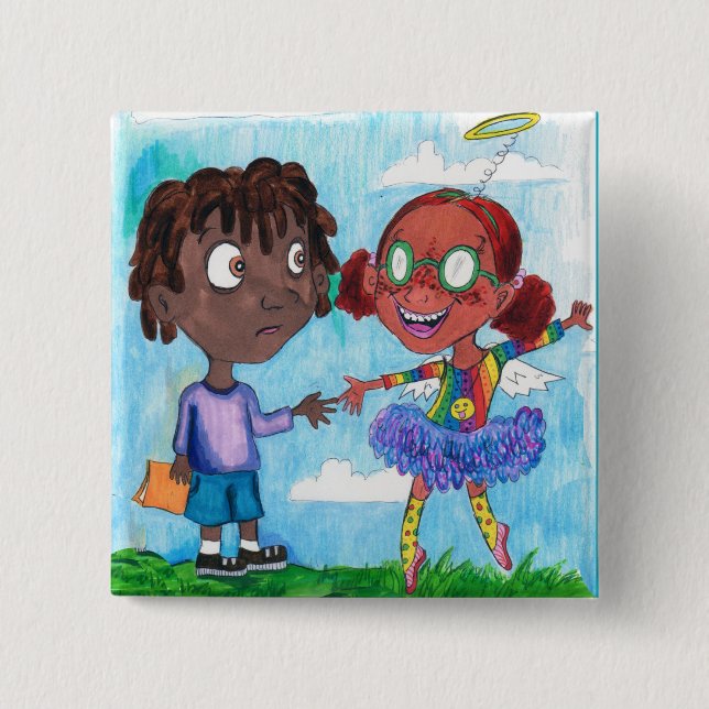 Bóton Quadrado 5.08cm Amigos (Frente)