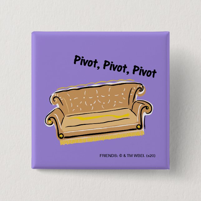 Bóton Quadrado 5.08cm AMIGOS™ | Dinheiro (Frente)