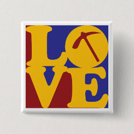 Bóton Quadrado 5.08cm Amor da geologia