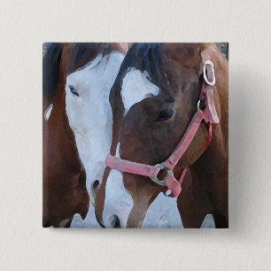 Bóton Quadrado 5.08cm Amor do cavalo