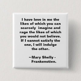 Bóton Quadrado 5.08cm Amor e fúria