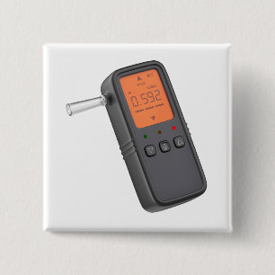 Bóton Quadrado 5.08cm Analisador de álcool portátil digital