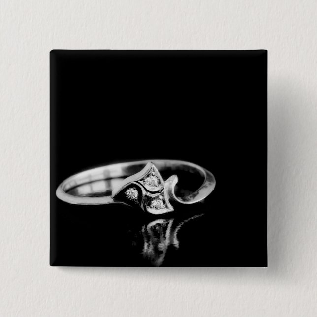 Bóton Quadrado 5.08cm anel do ouro (Frente)