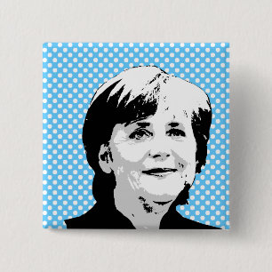 Bóton Quadrado 5.08cm Angela Merkel