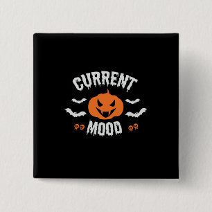 Bóton Quadrado 5.08cm Aniversário de Abóbora do Humor Atual do Halloween