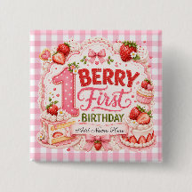 Aniversário de Um Ano da Berry Morango Shortcake