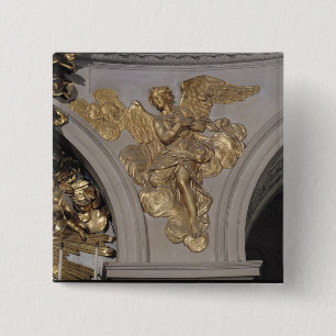 Bóton Quadrado 5.08cm Anjo do estilo de Louis XIV, do arco ao