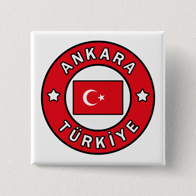 Bóton Quadrado 5.08cm Ankara Türkiye (Frente)