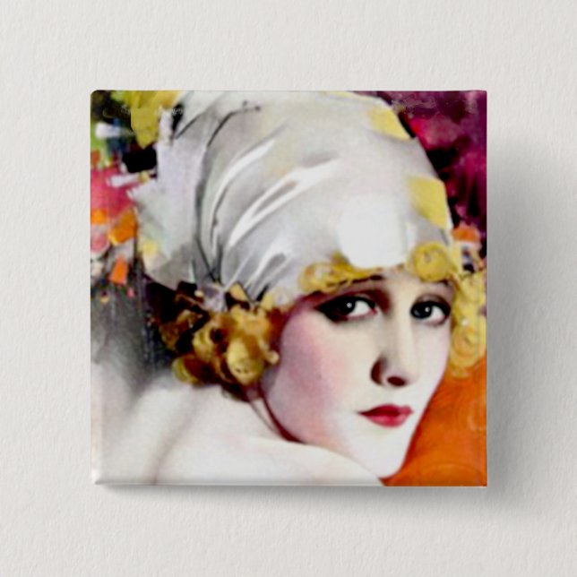 Bóton Quadrado 5.08cm Anna Nilsson (Frente)