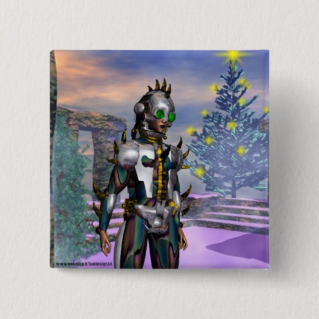 BÓTON QUADRADO 5.08CM ANO NOVO DE UM CICLO CAIU DO FUTURO (Frente)