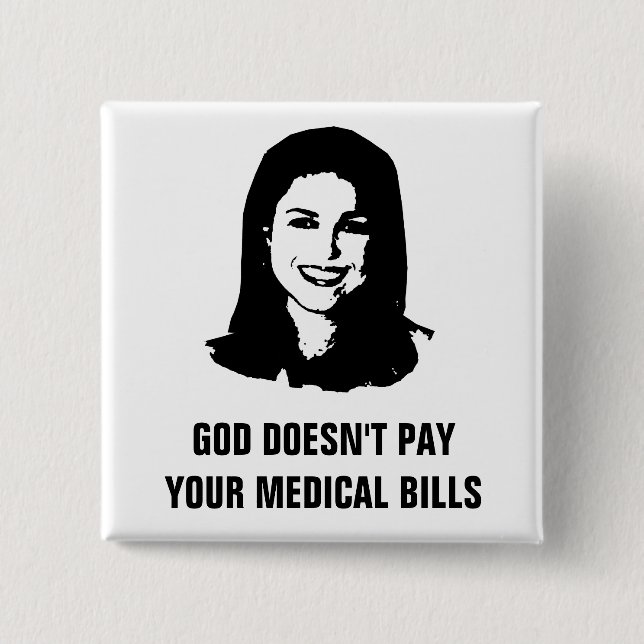 Bóton Quadrado 5.08cm Anti Christine O'Donnell (Frente)