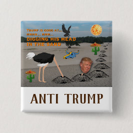 Bóton Quadrado 5.08cm Anti trunfo/escavação de sua cabeça na areia,