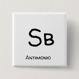 Bóton Quadrado 5.08cm Antimônio - Sb