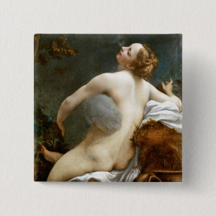 Bóton Quadrado 5.08cm Antonio Alegri, Correggio Jupiter e Io