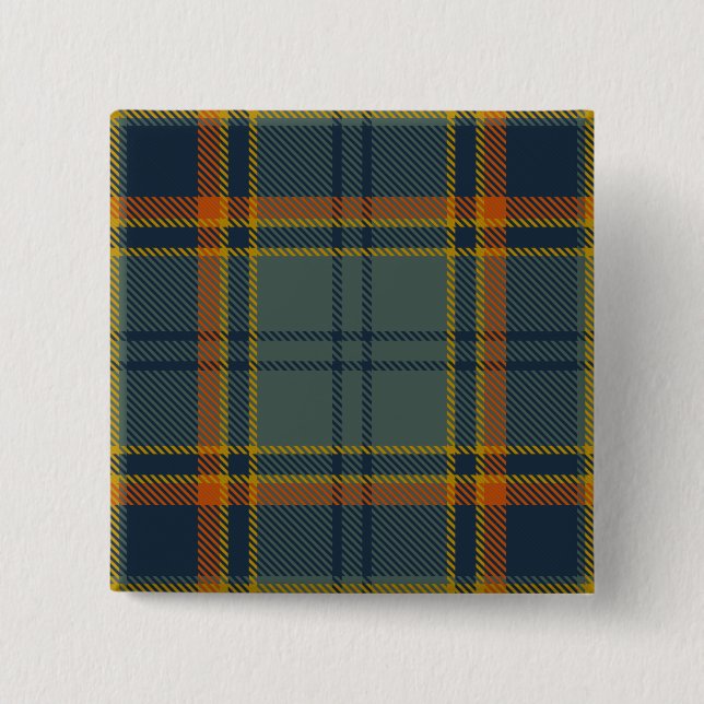 Bóton Quadrado 5.08cm Antrim County Irish Tartan (Frente)