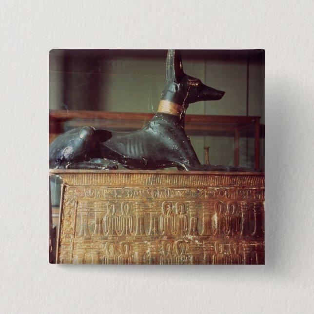 Bóton Quadrado 5.08cm Anubis, deus egípcio do morto (Frente)