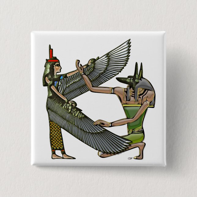 Bóton Quadrado 5.08cm Anubis & Nut (Frente)