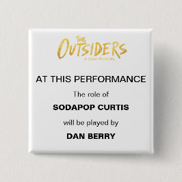 Bóton Quadrado 5.08cm Anúncio de subestudo da Broadway