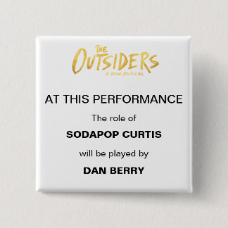 Bóton Quadrado 5.08cm Anúncio de subestudo da Broadway