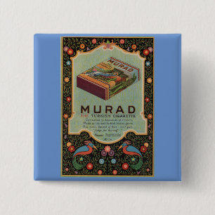 Bóton Quadrado 5.08cm Anúncio dos cigarros de Murad