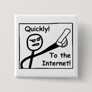 Bóton Quadrado 5.08cm Ao Internet