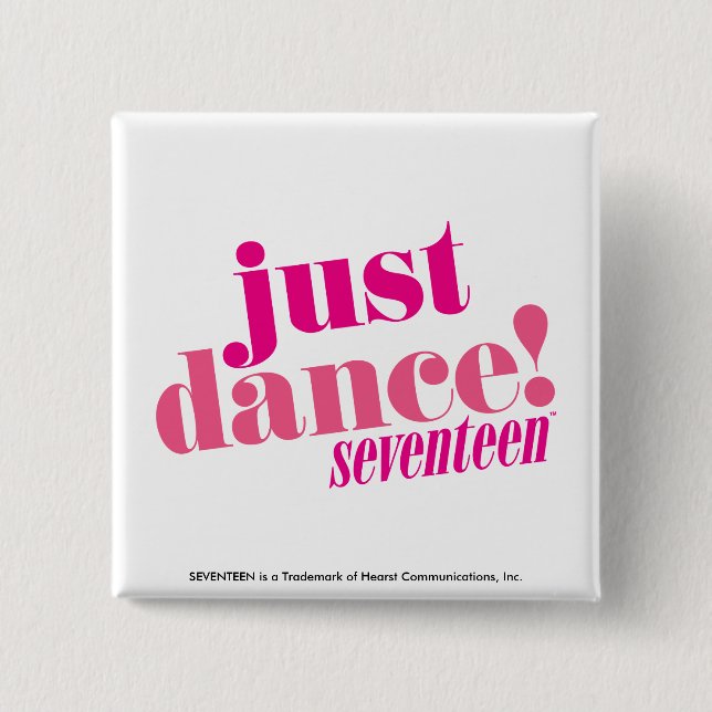 Bóton Quadrado 5.08cm Apenas dança - rosa (Frente)