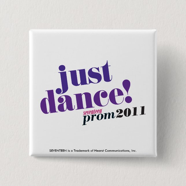 Bóton Quadrado 5.08cm Apenas dança - roxo (Frente)