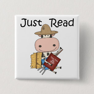 Bóton Quadrado 5.08cm Apenas Leia