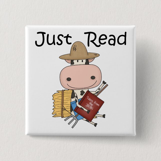 Bóton Quadrado 5.08cm Apenas Leia (Frente)