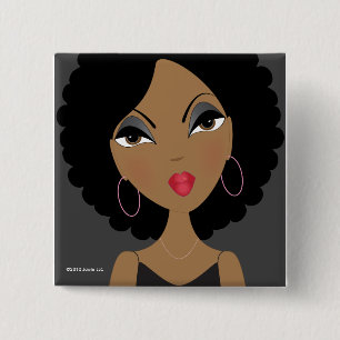 Bóton Quadrado 5.08cm Apenas respire o botão