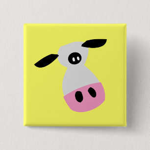 Bóton Quadrado 5.08cm Apenas uma vaca