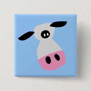 Bóton Quadrado 5.08cm Apenas uma vaca