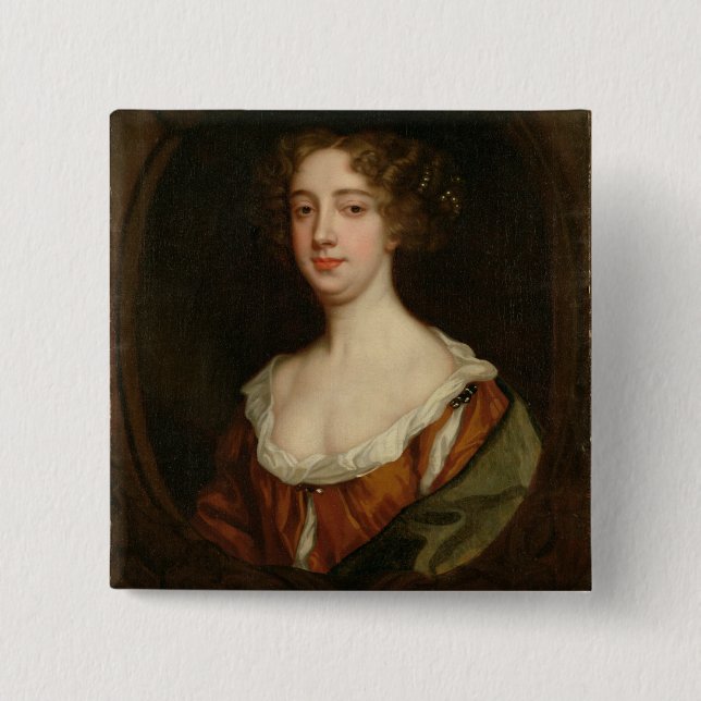 Bóton Quadrado 5.08cm Aphra Behn (1640-89) (óleo em canvas) (Frente)