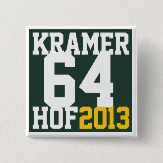 Bóton Quadrado 5.08cm Apoio JerryKramer4HOF (Frente)