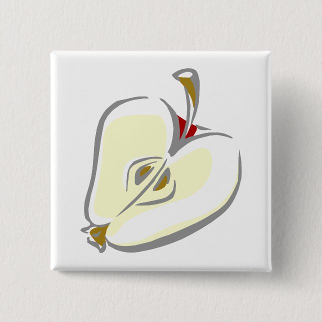 Bóton Quadrado 5.08cm Apple cortado (Frente)