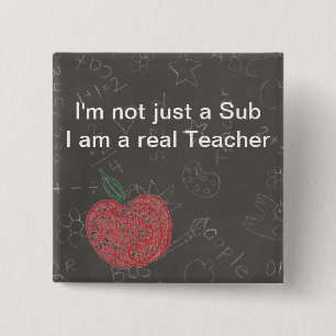 Bóton Quadrado 5.08cm Apple vermelho não apenas um botão secundário