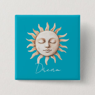 Bóton Quadrado 5.08cm Aqua Blue Sonho Siciliano