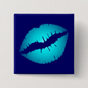 Bóton Quadrado 5.08cm Aqua Kiss