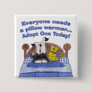 Bóton Quadrado 5.08cm Aquecedores do travesseiro