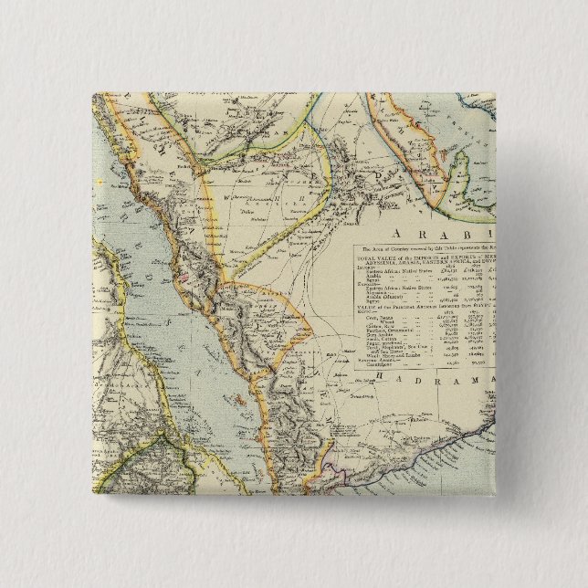Bóton Quadrado 5.08cm Arábia, Egito, Nubia, Abissínia 2 (Frente)