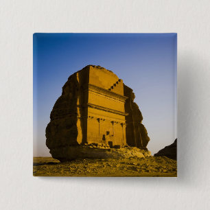 Bóton Quadrado 5.08cm Arábia Saudita, local de Madain Saleh, antiga 4