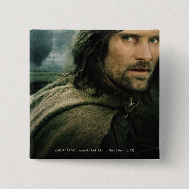 Bóton Quadrado 5.08cm Aragorn Fechar (Frente)